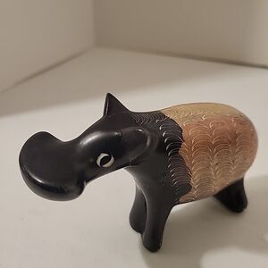 Handcrafted Soapstone Kenyan House Hippo